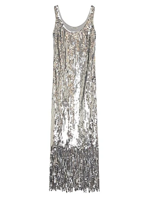 Ayala Sequin Fringe Dress