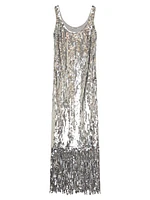 Ayala Sequin Fringe Dress