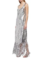 Ayala Sequin Fringe Dress