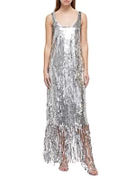 Ayala Sequin Fringe Dress