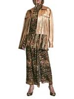 Elegancia Gitana Leopard Maxi Dress