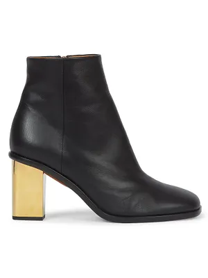 Rebecca 65MM Leather Ankle Booties