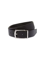 Reversible Saffiano And Leather Belt