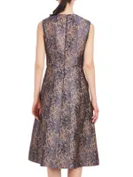 Rhoda Abstract Jacquard Midi-Dress