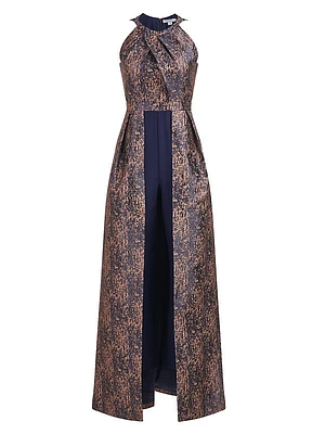 Uma Abstract Jacquard Walk-Thru Jumpsuit