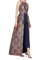 Uma Abstract Jacquard Walk-Thru Jumpsuit