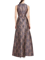 Uma Abstract Jacquard Walk-Thru Jumpsuit