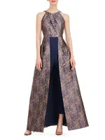 Uma Abstract Jacquard Walk-Thru Jumpsuit