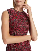 Bouclé Tweed Sheath Dress