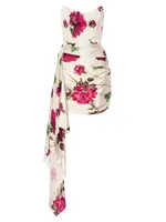 Chasing Dawn Floral Drape Minidress