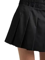 Pleated Re-Nylon Miniskirt