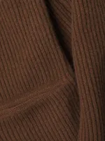 Oblique Cashmere-Blend Pullover Sweater
