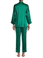 Key Essentials Silk Two-Piece Pajama Set