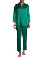 Key Essentials Silk Two-Piece Pajama Set