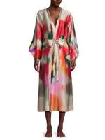 Melisande Silk Watercolor Robe