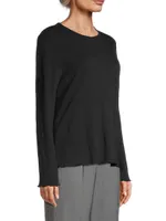 Lace Knit Long-Sleeve T-Shirt