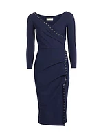 Elma Lacing Jersey Midi-Dress