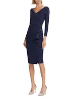 Elma Lacing Jersey Midi-Dress