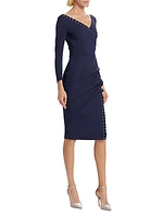 Elma Lacing Jersey Midi-Dress