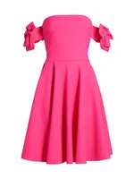 Zarissa Bow Cocktail Midi-Dress