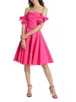 Zarissa Bow Cocktail Midi-Dress