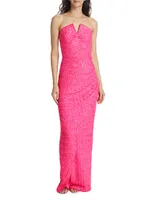 Chilo Strapless Sequin Gown