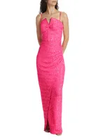 Chilo Strapless Sequin Gown