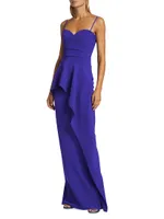 Miya Strapless Peplum Column Gown