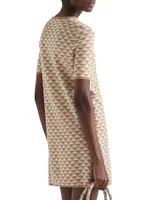 Jacquard Cotton Crewneck Dress