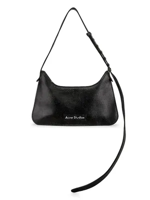 Mini Platt Crackle Leather Shoulder Bag