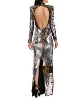 Sunny Flip Sequin Backless Gown