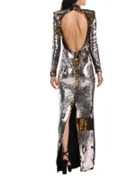 Sunny Flip Sequin Backless Gown