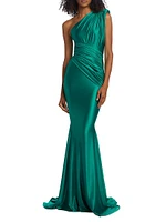 Aquarius One-Shoulder Mermaid Gown