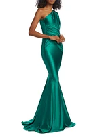 Aquarius One-Shoulder Mermaid Gown