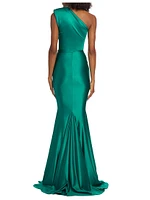 Aquarius One-Shoulder Mermaid Gown