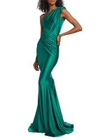 Aquarius One-Shoulder Mermaid Gown