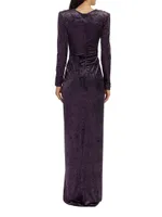 Mila Paillette Velvet Gown