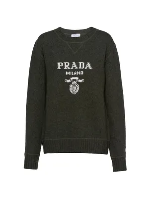 Cashmere And Wool Logo Crewneck Sweater