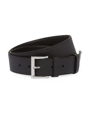 Saffiano Leather Belt