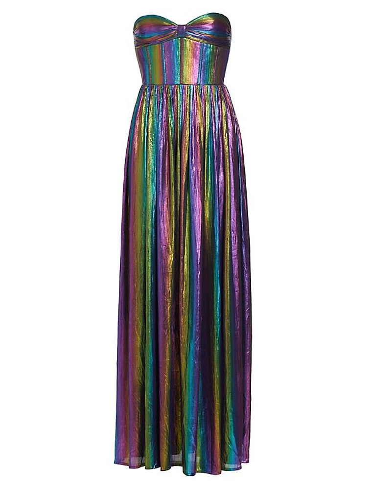 Florence Metallic Strapless Gown