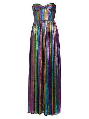 Florence Metallic Strapless Gown