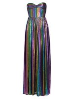 Florence Metallic Strapless Gown