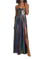 Florence Metallic Strapless Gown