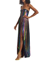 Florence Metallic Strapless Gown