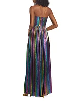 Florence Metallic Strapless Gown