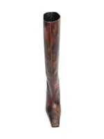 Bezither 70MM Leather Knee-High Boots