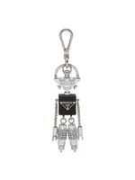 Saffiano Leather Robot Trick Keychain