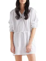 Hooded Poplin Dress