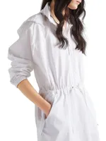 Hooded Poplin Dress