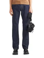 Five-Pocket Stretch-Denim Trousers